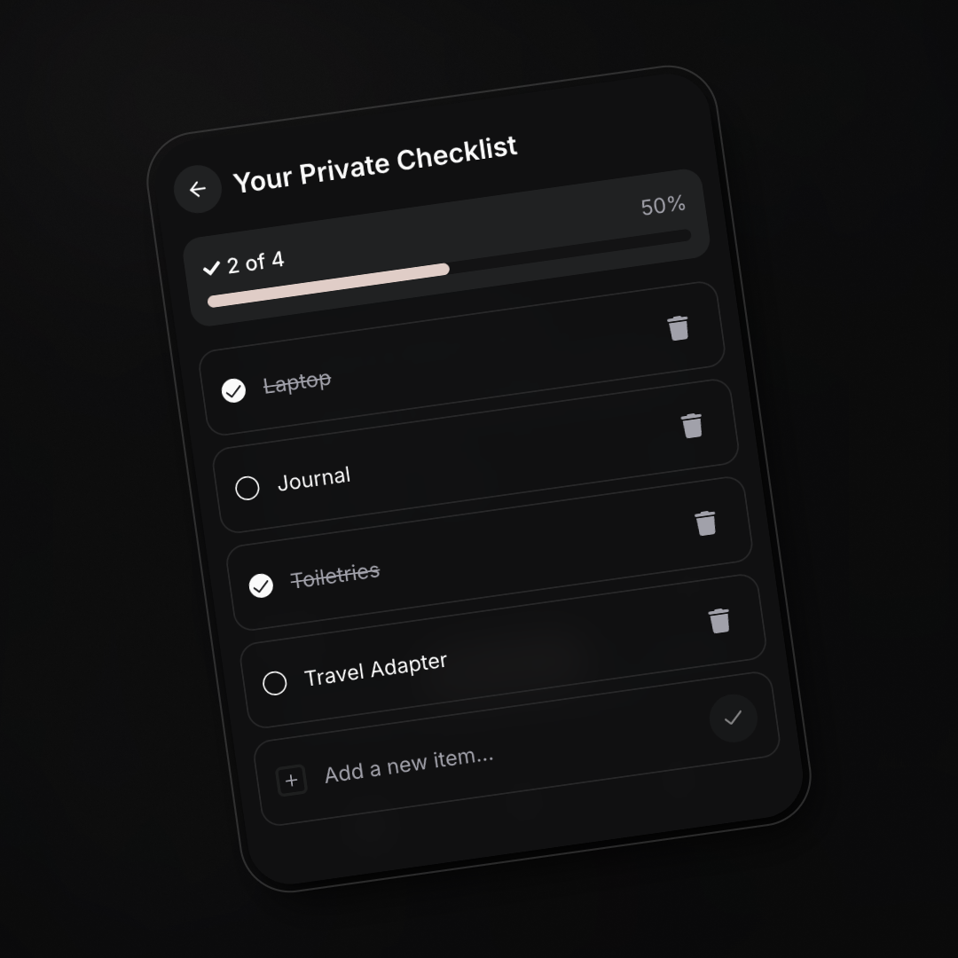 Trip Checklists